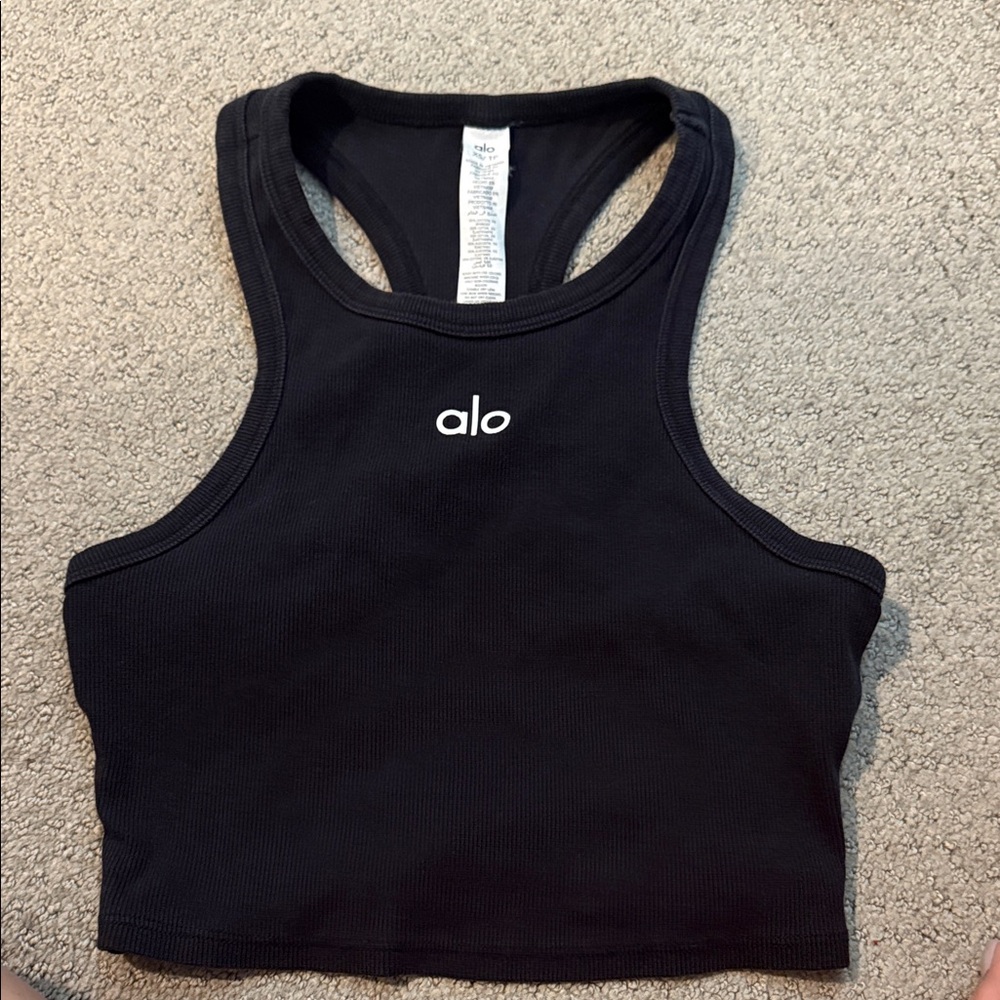 Alo black crop top
